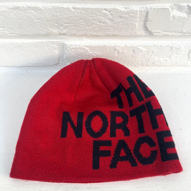 노스페이스 레드 로고 비니