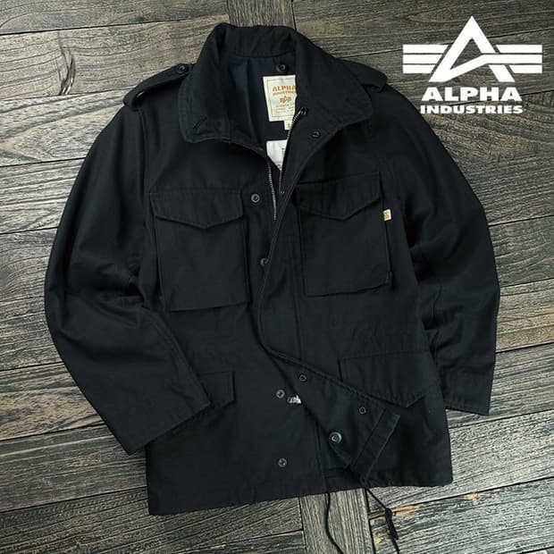 [알파인더스트리스] 밀리터리 M65 필드 자켓 블랙 M19286