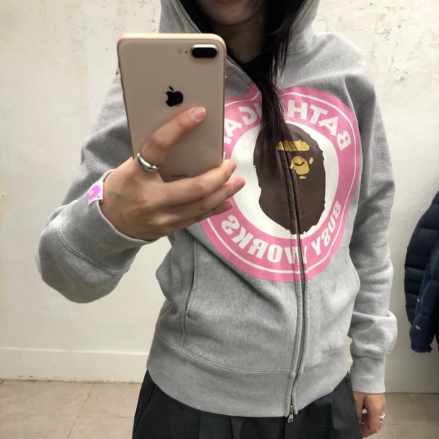 베이프 딱붙핏 후드집업