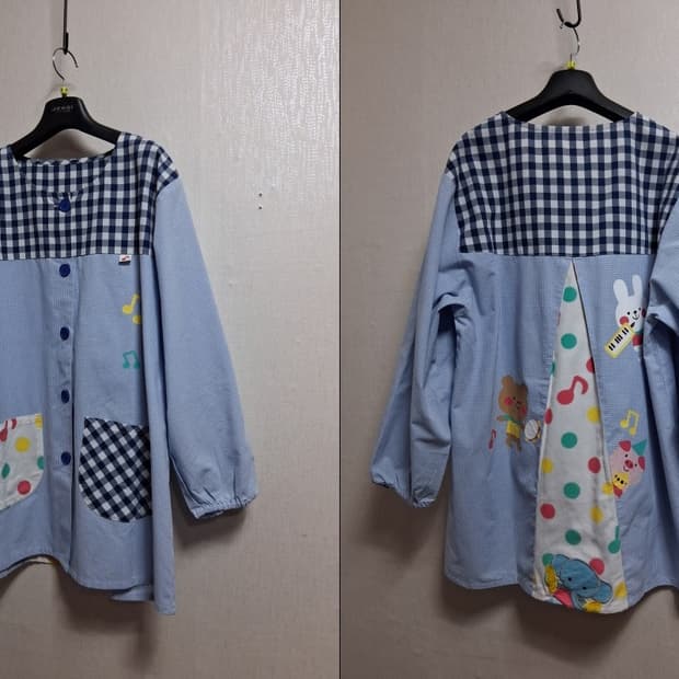 일본빈티지 긴팔소매 케릭터 앞치마 케릭터 에이프런 77까지
