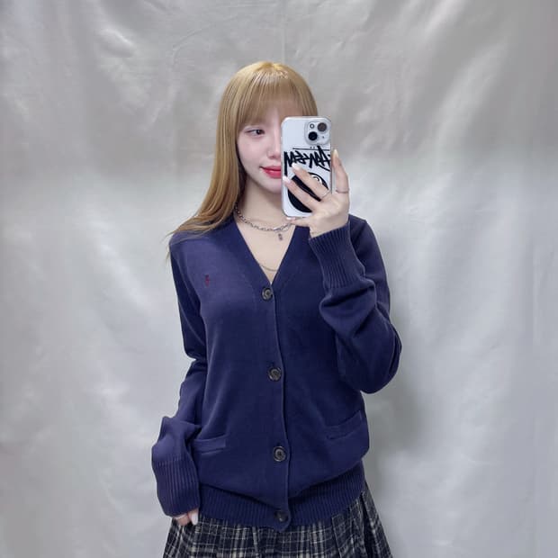 폴로 랄프로렌 네이비 포니 가디건 