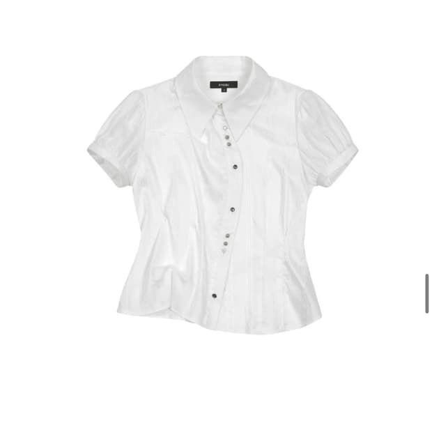 킴지수 kimzisu 퍼프 버튼업 셔츠