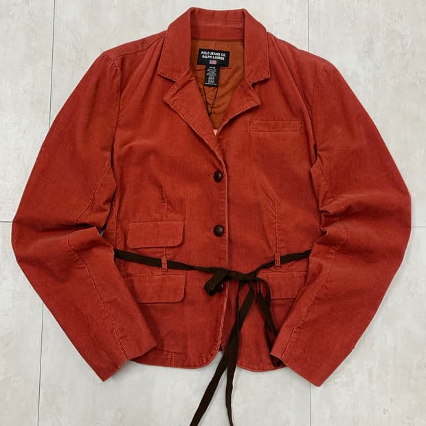 폴로 진스 다홍 코듀로이 여성 블레이저 #333