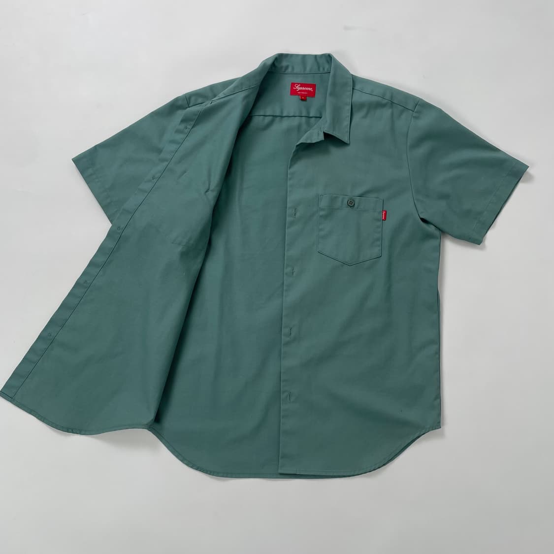 supreme ワークシャツ 緑 Mサイズ