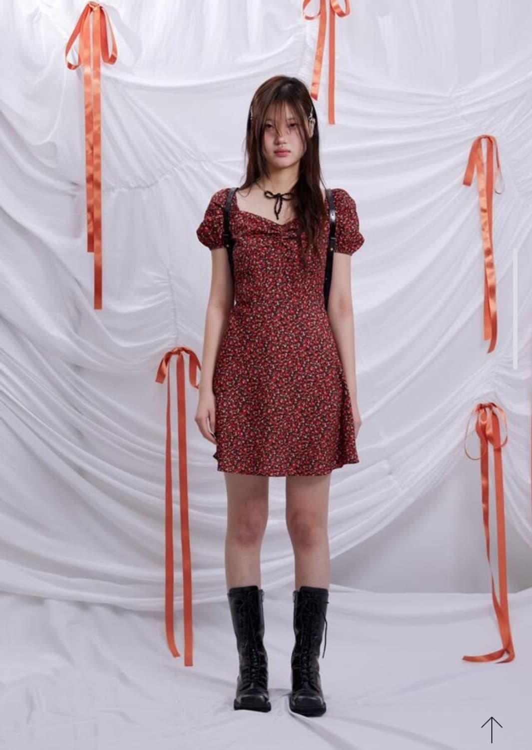 루루서울 Red Pansy Dress 사이즈S 새상품 | 후루츠패밀리