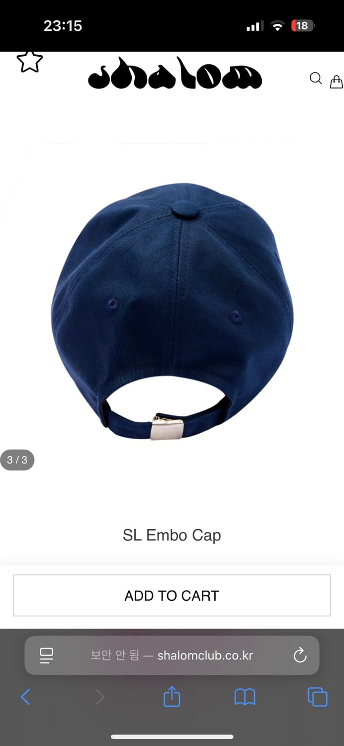 Shalom club キャップ Shalom club cap SL Embo Cap 샬롬클럽 모자