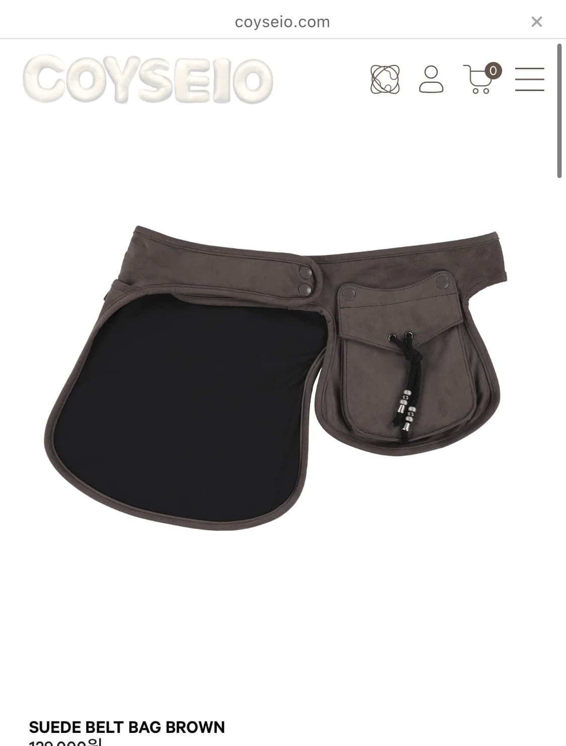COYSEIO SUEDE BELT BAG ベルト バッグ　ブラック ☆送料・関税込☆COYSEIO☆SUEDE BELT BAG☆ベルトバッグ