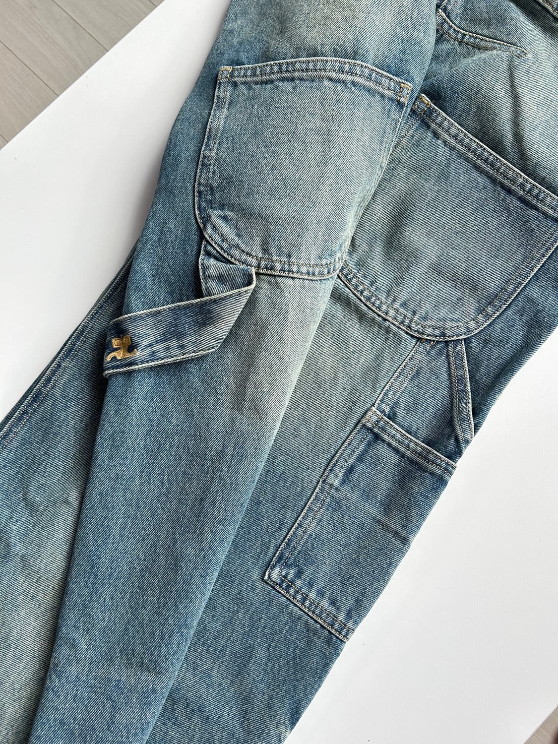 COURRÈGES DIRTY BLUE DENIM BAGGY PANTS | 후루츠패밀리