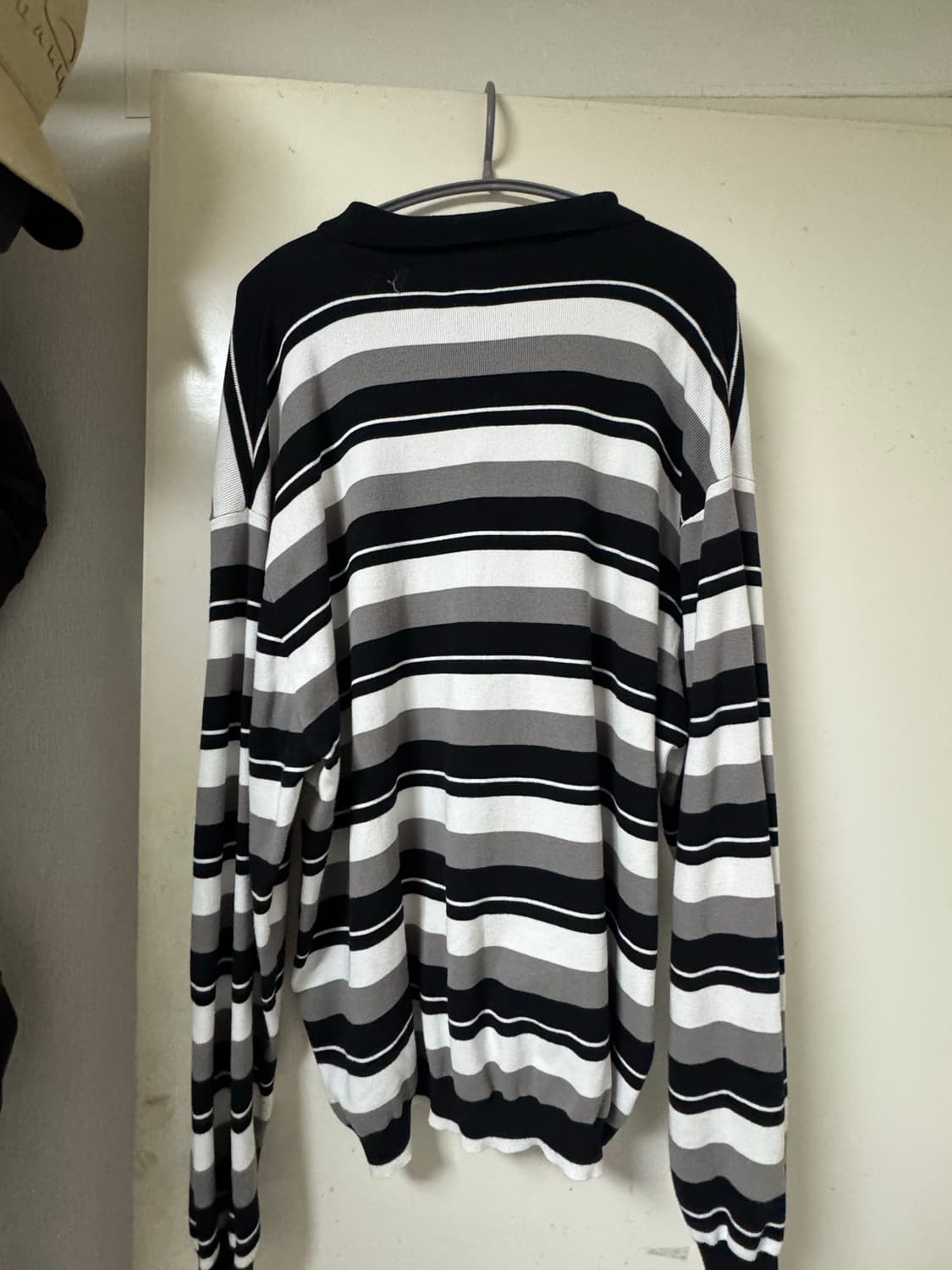 トップス Supreme Stripe Zip L/S Polo \"Black\" Supreme Stripe Zip Up Polo Sweater Black Men's - FW25 - US