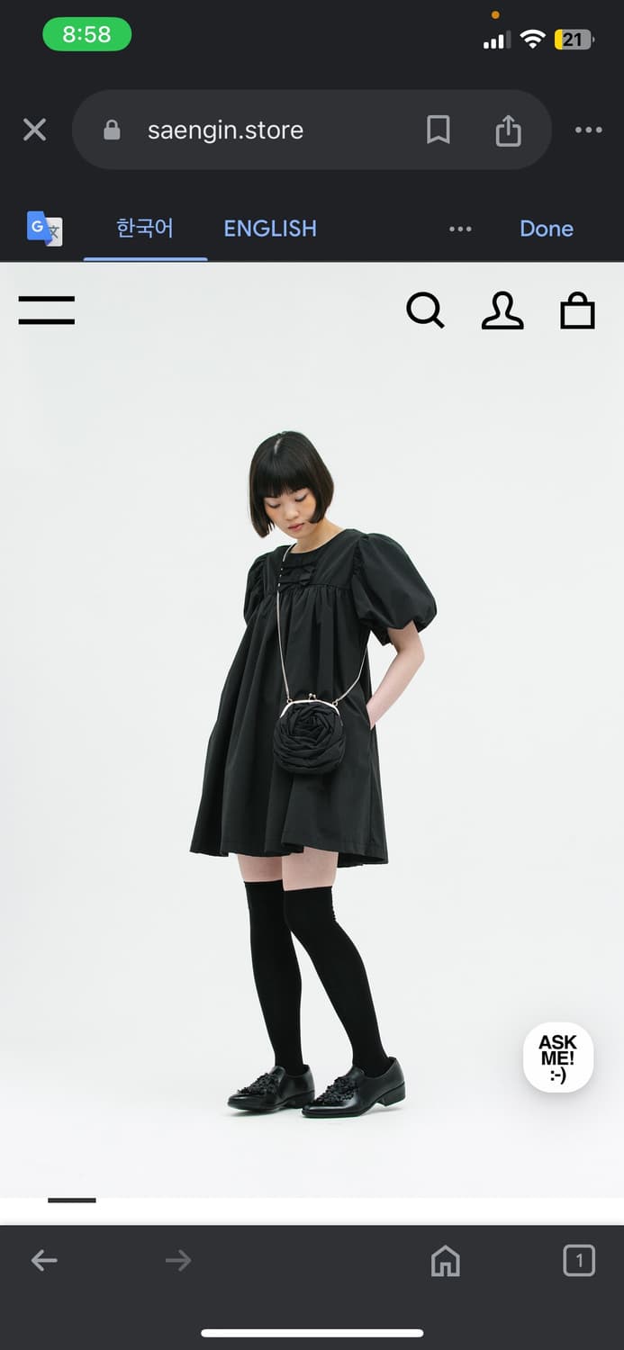 ☆韓国の人気☆【SAENGIN STUDIOS】☆ROSE DISCORD CHAIN BA.G☆ ハンドメイド☆SAENGIN STUDIOS☆ROSE Discord Chain Bag 銀色