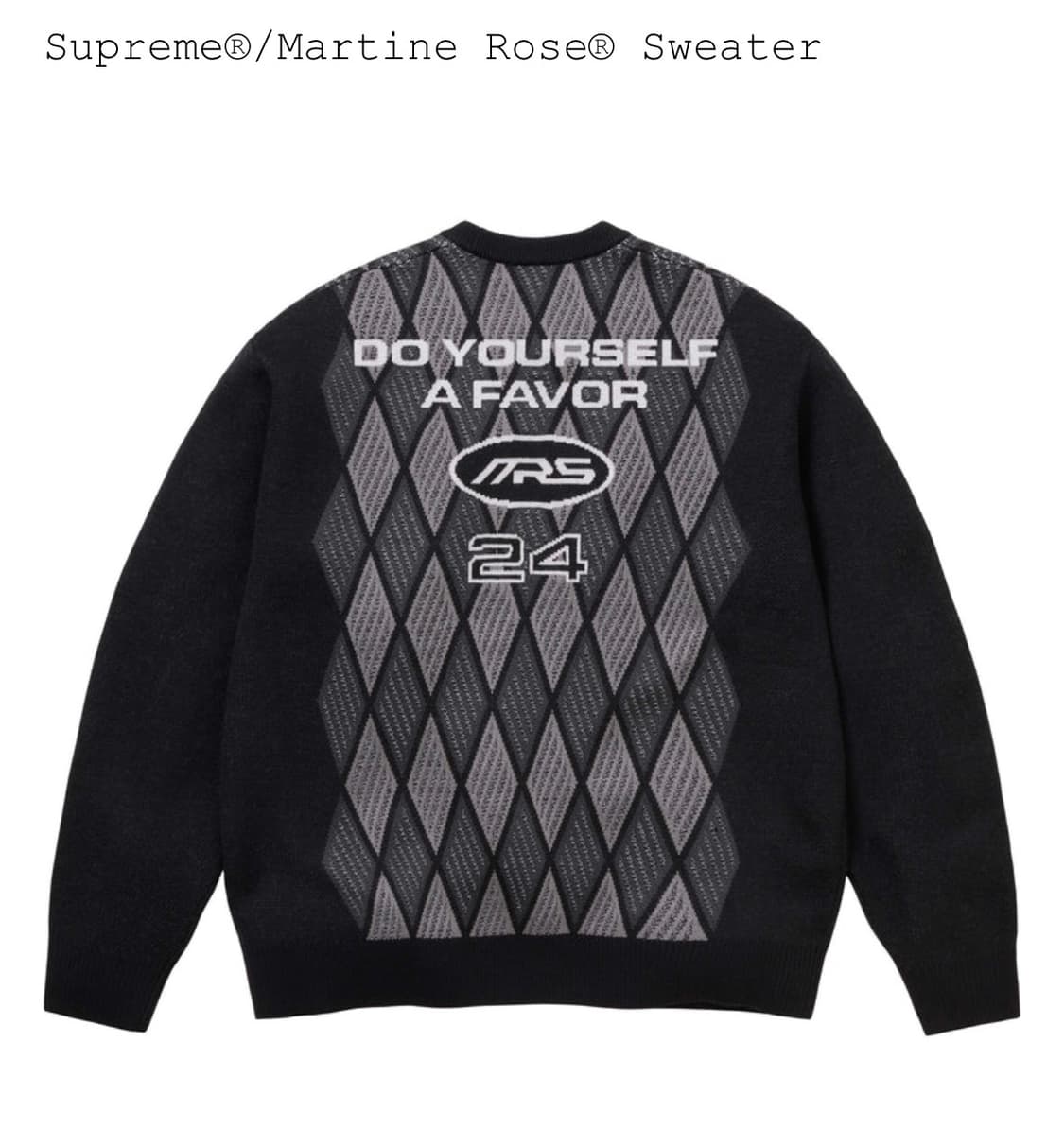 12aw Supreme Rose Sweater シュプリーム Supreme rose sweater