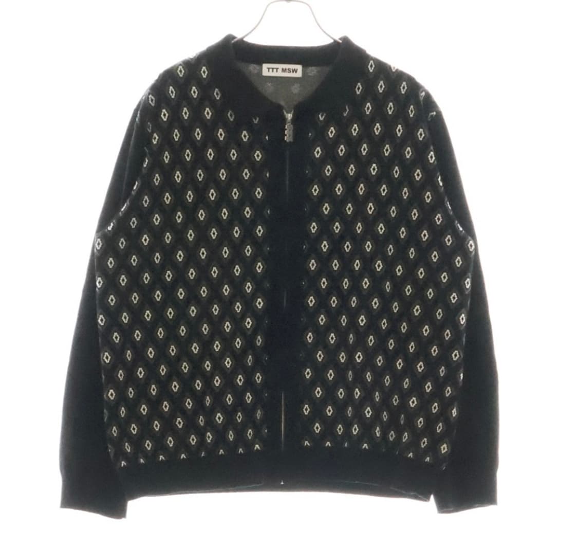 TTT MSW 23ss DIAMOND KNIT POLO BLACK M TTT MSW 23SS Diamond Knit