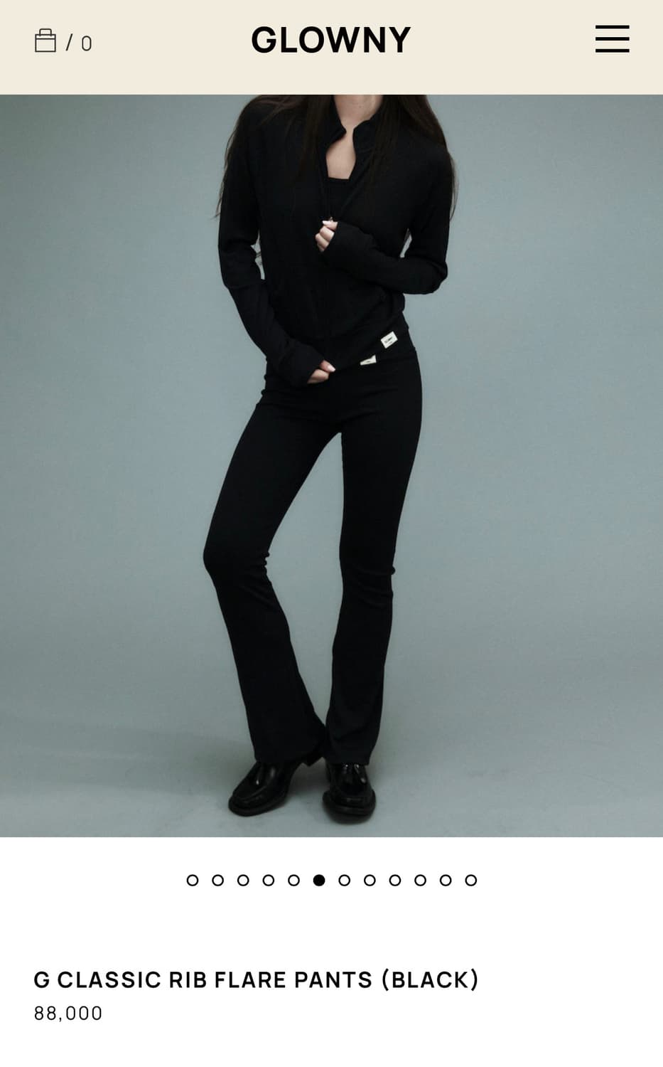 glowny classic rib flare pants | 후루츠패밀리