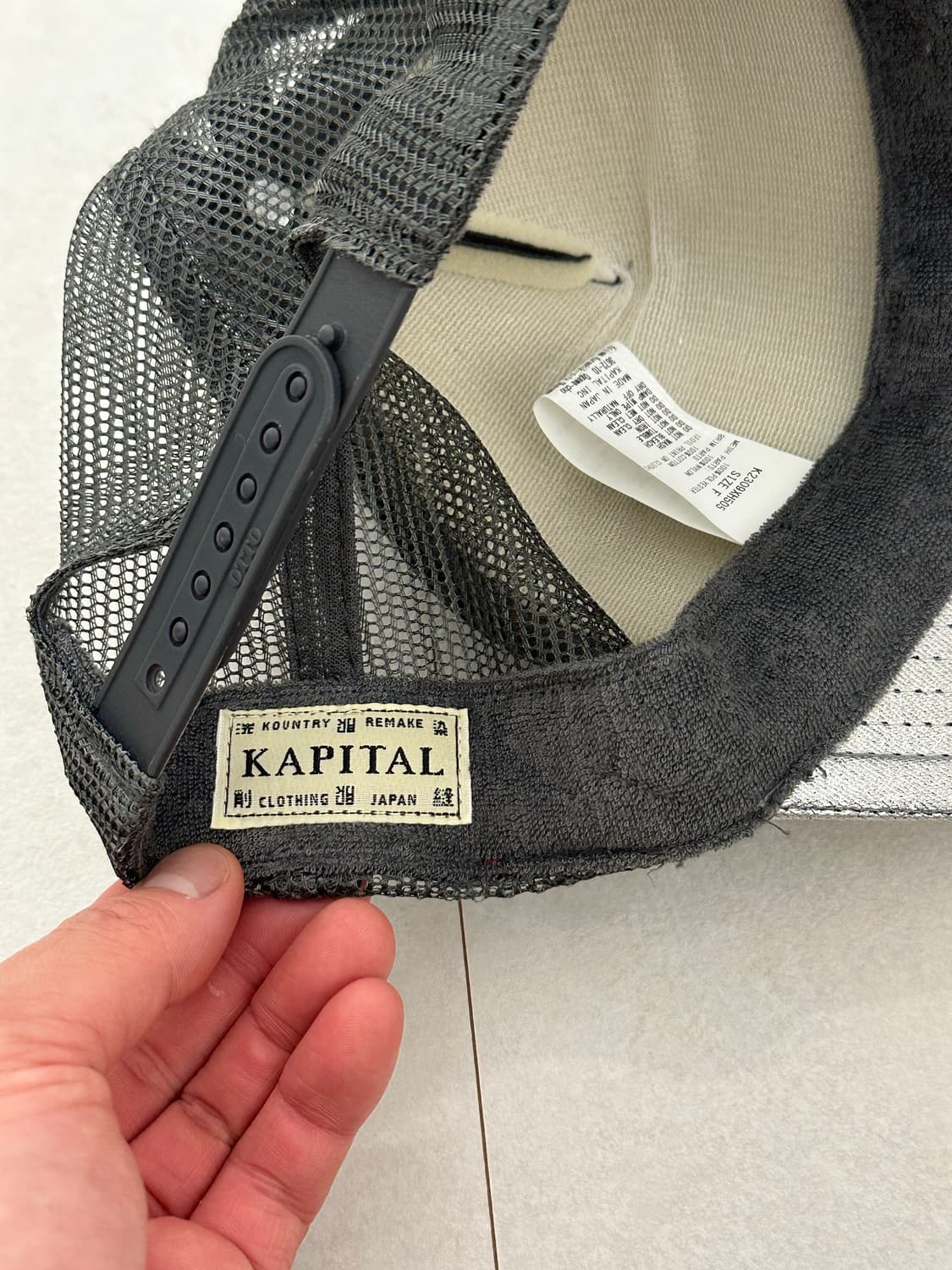 KAPITAL KOUNTRY PEARL CLUTCHER グレー 黒 캐피탈 컨트리 펄 크러쳐 트러커 캡 블랙 그레이 | Kapital | KREAM