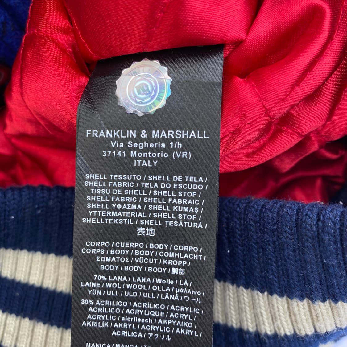 FRANKLIN MARSHALL バースティジャケット FRANKLIN & MARSHALL 99 Original Varsity Vintage Jacket Red