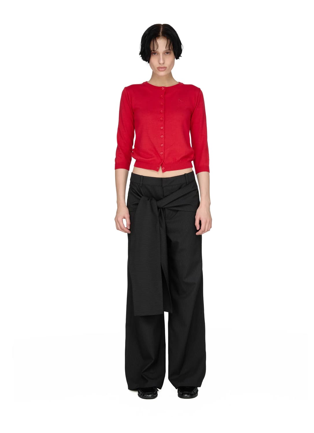 韓国商品/SUNBURN PROJECT Stripe Tie Pants STRIPED PANTS ZW COLLECTION - striped | ZARA Canada