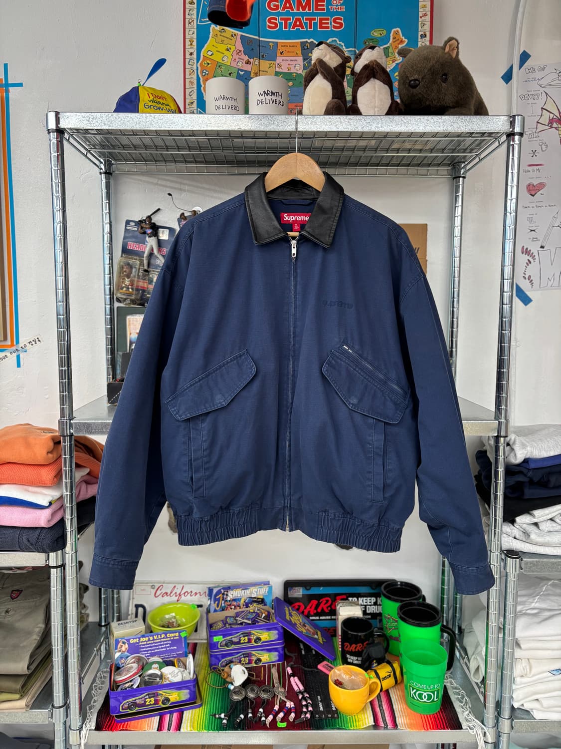 24FW Supreme Leather Collar Utility Jack | 후루츠패밀리