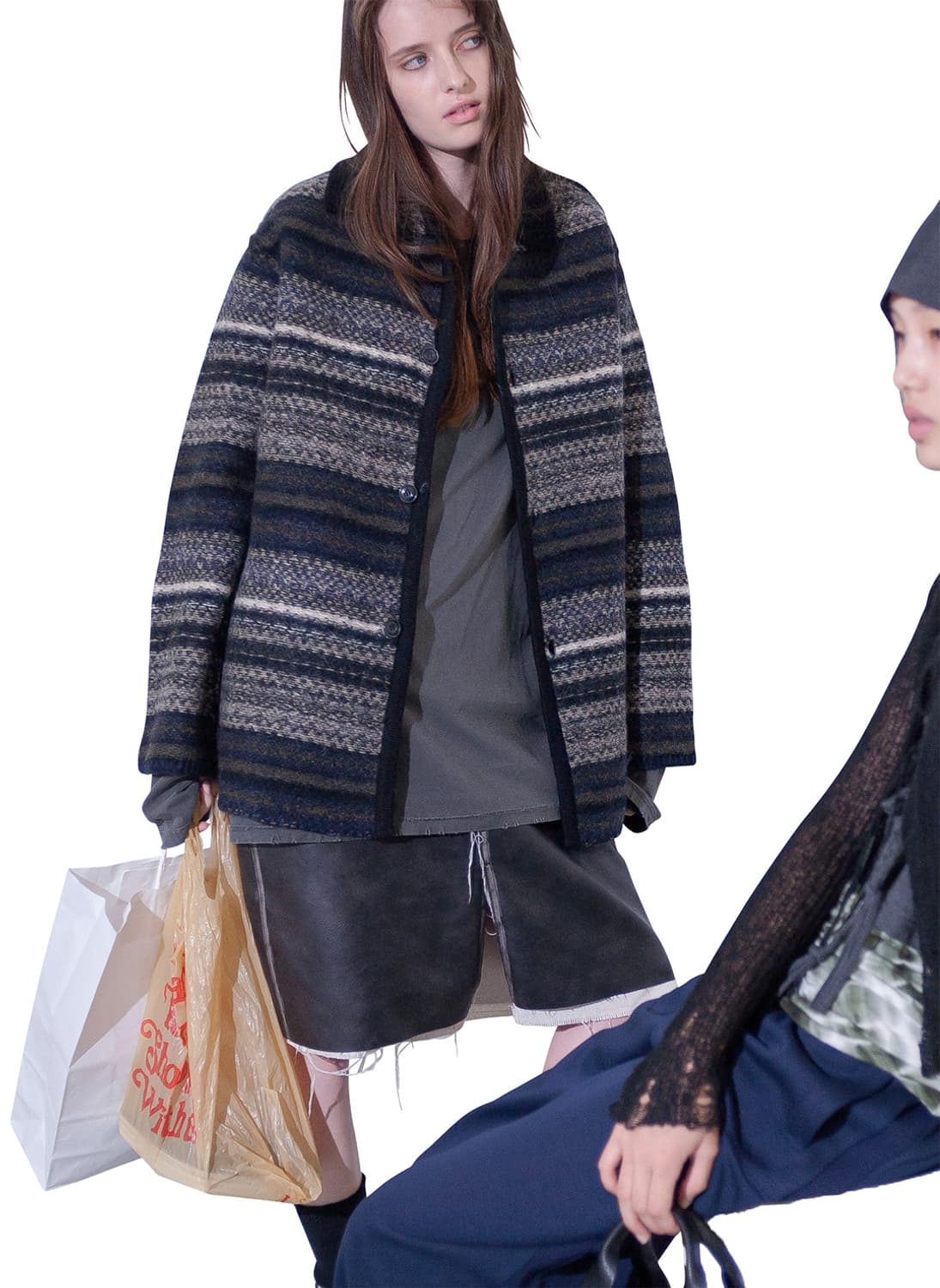 Perverze 퍼버즈 Blanket Border Coat | 후루츠패밀리