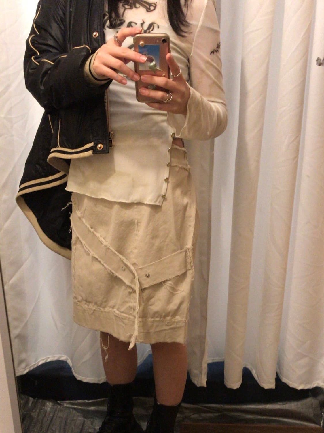 Kashiko Ink Painting Mesh Top | 후루츠패밀리