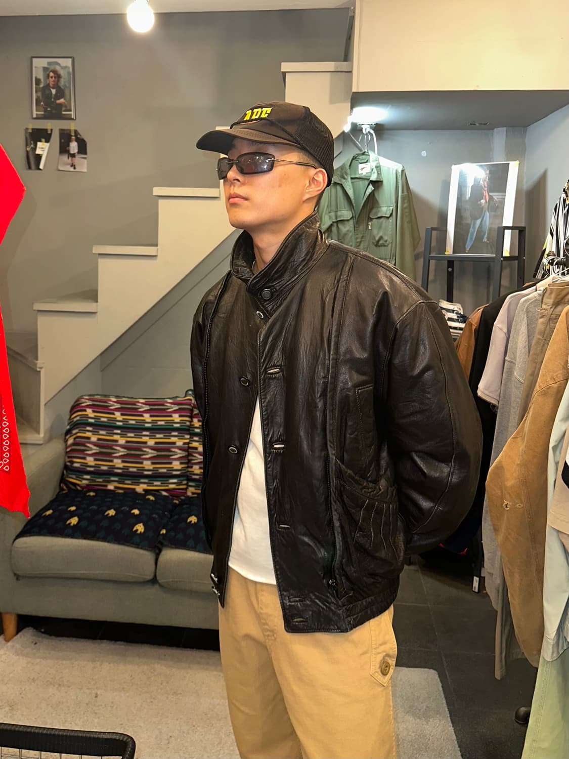 90's Umberto Olivieri leather jacket | 후루츠패밀리