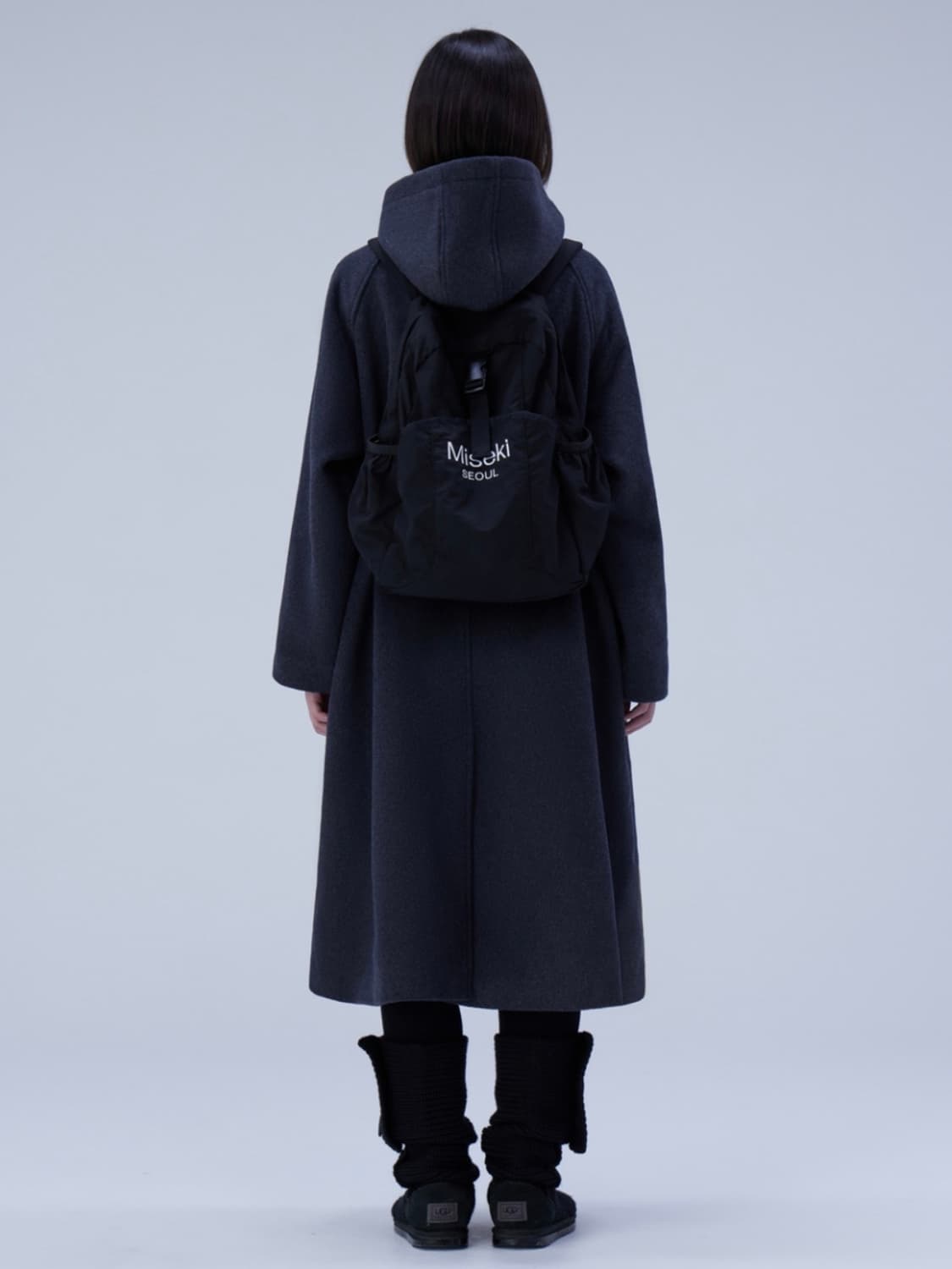 【Miseki SEOUL】24FW★ Hoodie long duffle coat MISEKI SEOUL] Hoodie long duffle Coat /追跡付