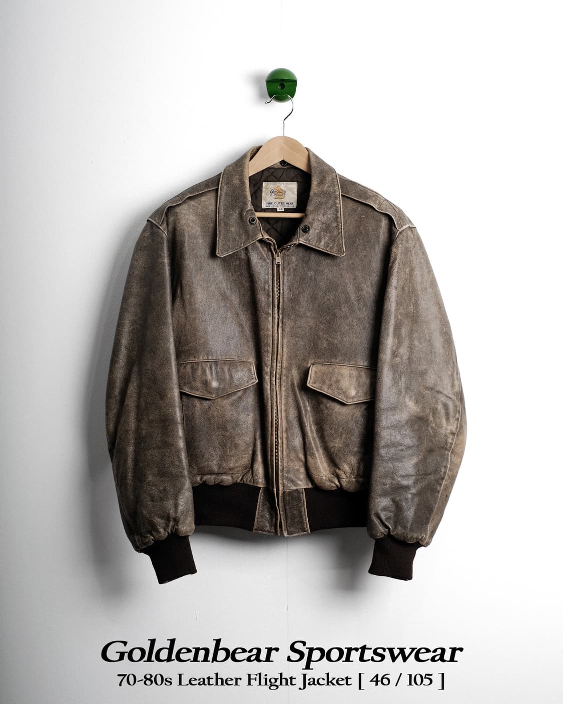 Leather A-2 Jacket - Noah 80s golden bear a2 g1 leather jacket 38