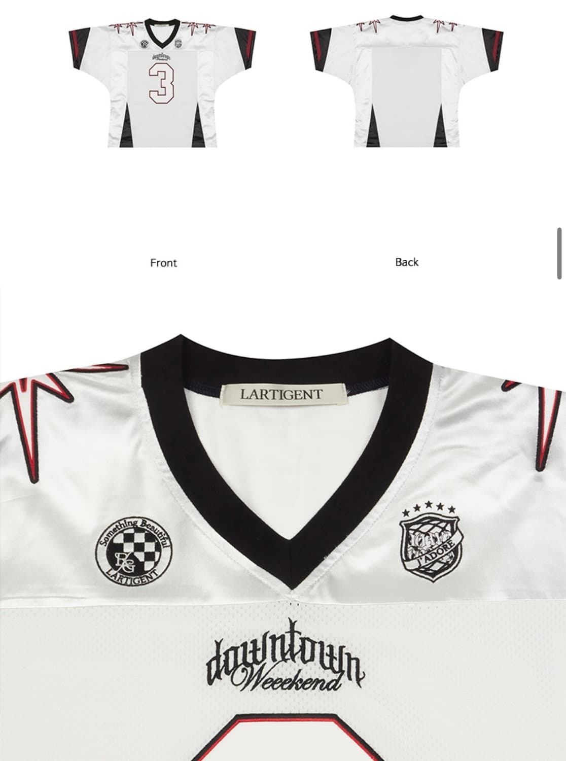 LARTIGENT☆L9 BIG NUMBER FOOTBALL TOP LARTIGENT) L9 BIG NUMBER FOOTBALL TOP | 2color