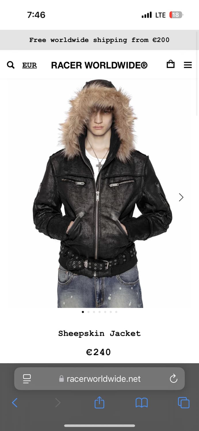 racer worldwide Sheepskin Jacket sサイズ Sheepskin Blouson – Racer