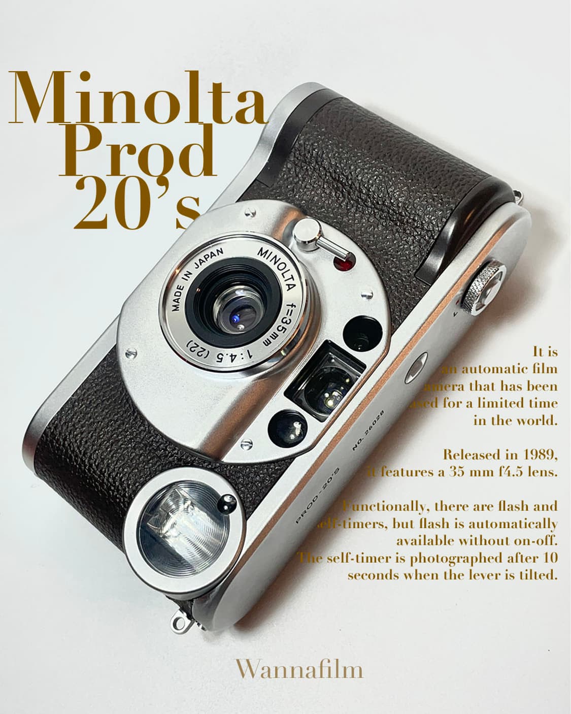 Minolta Prod 20 Retro-Design 35mm Compact Camera (1991