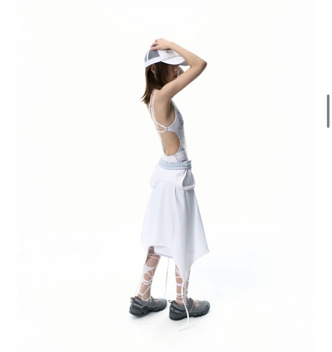 OJOS × NOITOW SHU Asymmetric Mini Dress | 후루츠패밀리