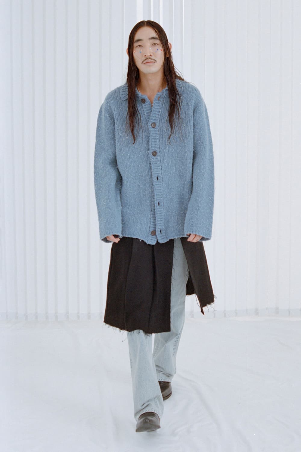 Big cardigan funky blue | 후루츠패밀리