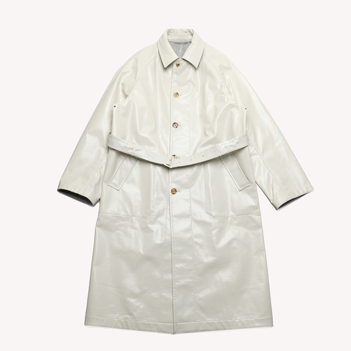 Auralee Wool Cashmere Laminate Coat HOT AURALEE WOOL CASHMERE