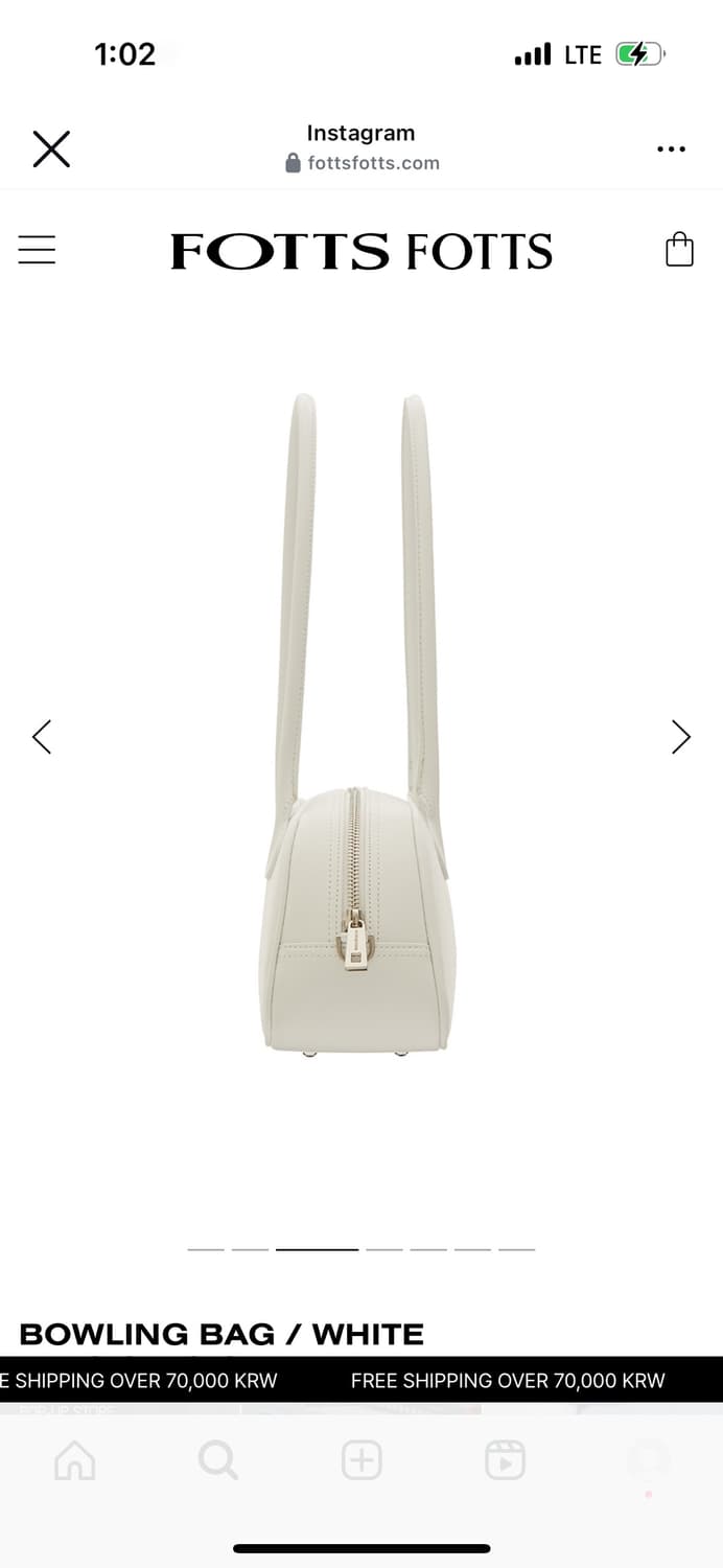[FOTTSFOTTS] / ☆ BOWLING BAG / WHITE BOWLING BAG / WHITE - FOTTS FOTTS