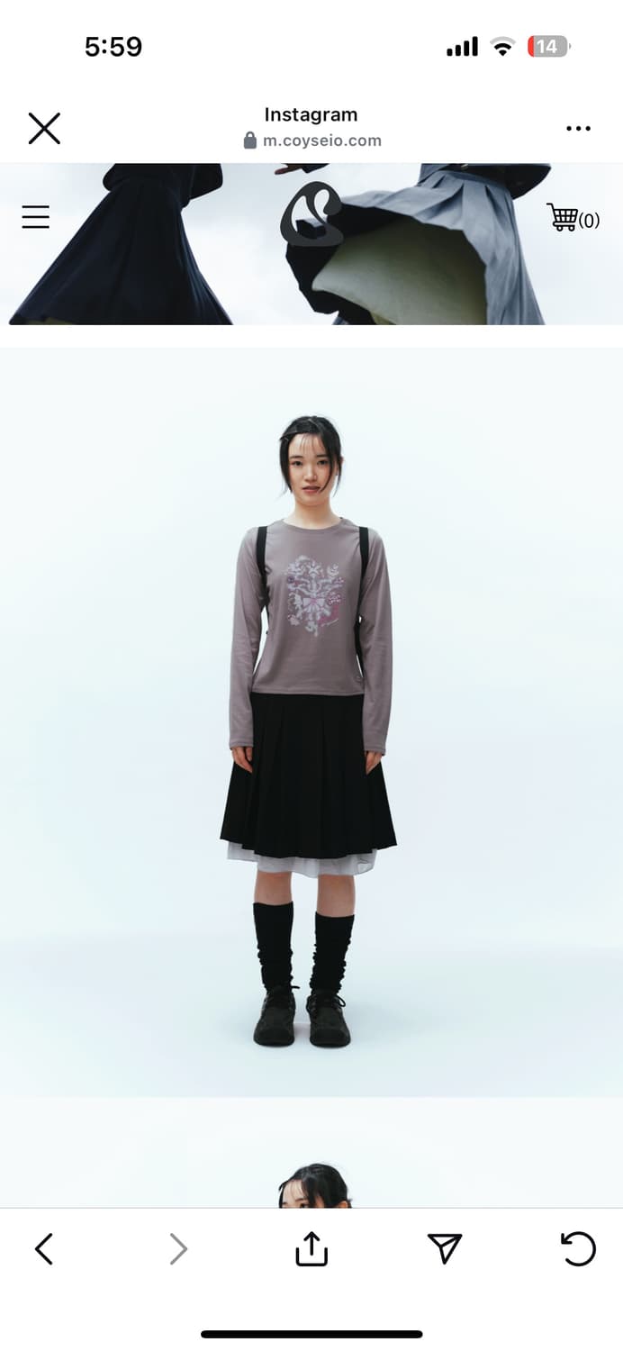 DOUBLE WAISTED PLEATS SKIRT BLACK | 후루츠패밀리