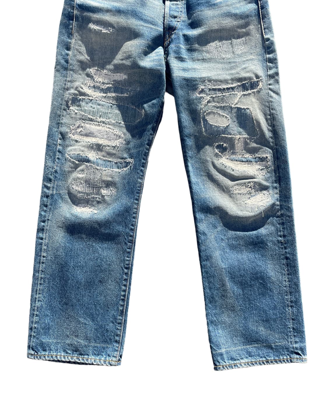 RRL / R201 vintage denim painter pants RRL vintage denim repair