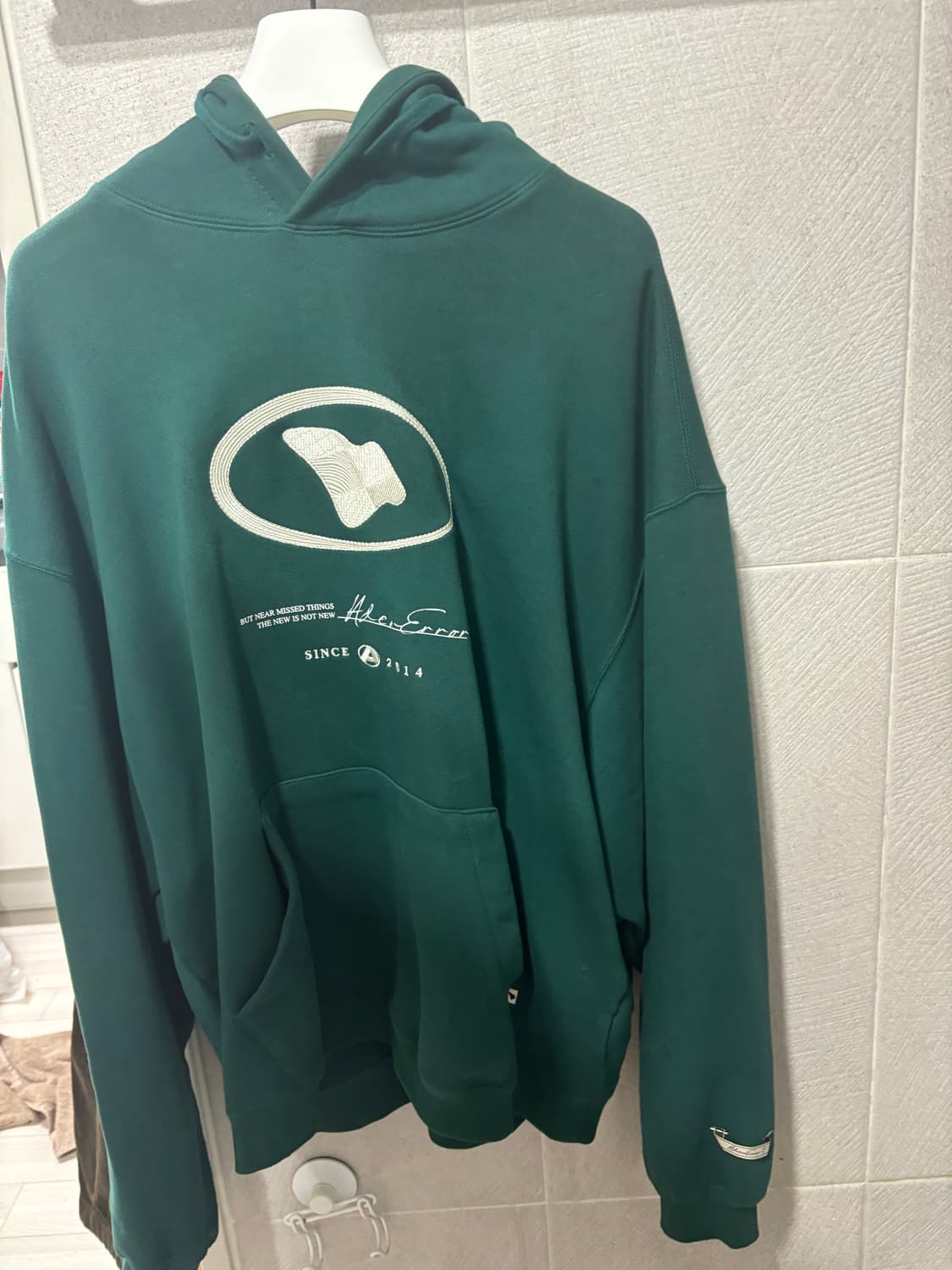 ☆ADERERROR☆ Etik logo hoodie Green ☆ADERERROR☆ Etik logo hoodie Green