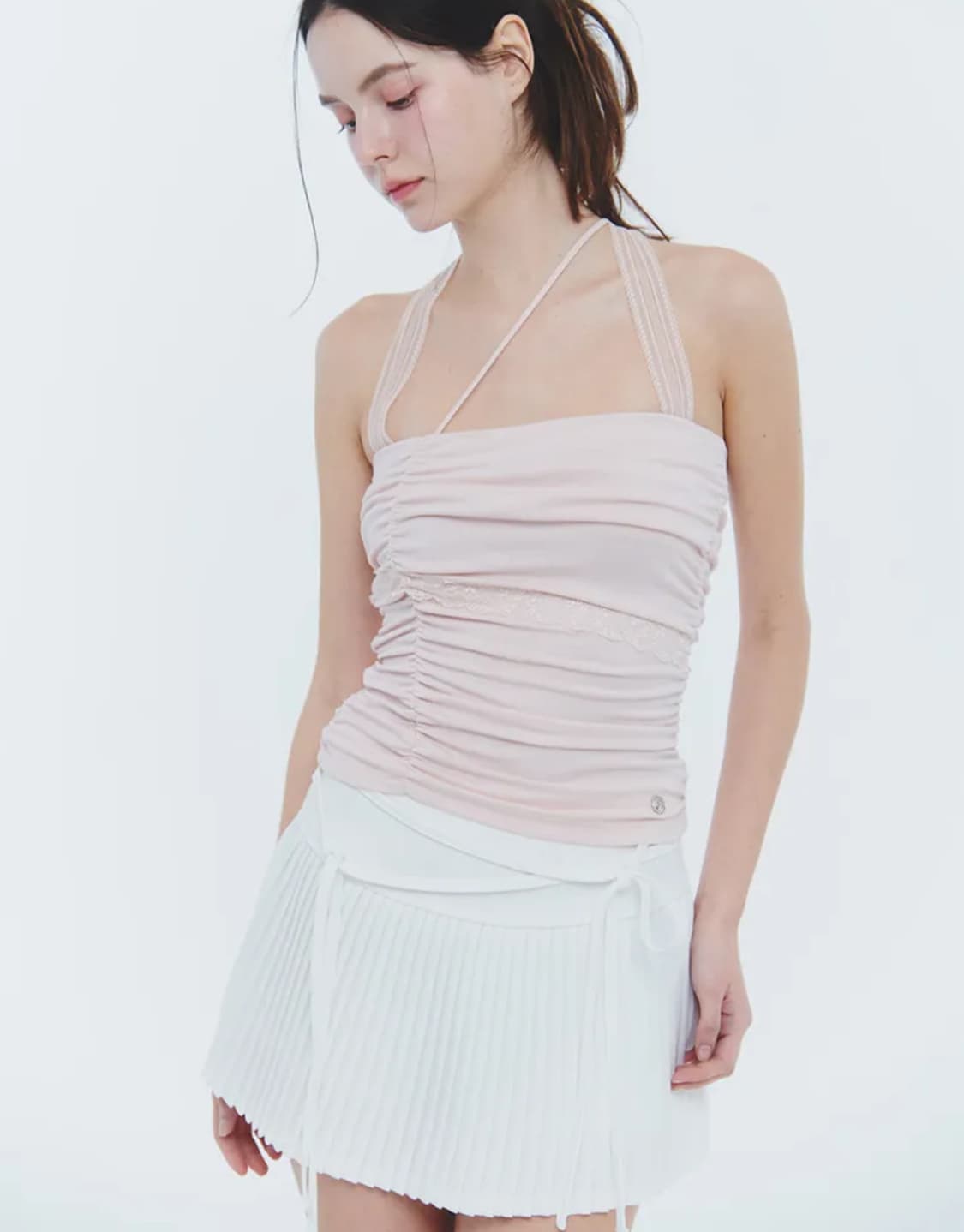 ANGEL SHIRRING TOP pink | 후루츠패밀리
