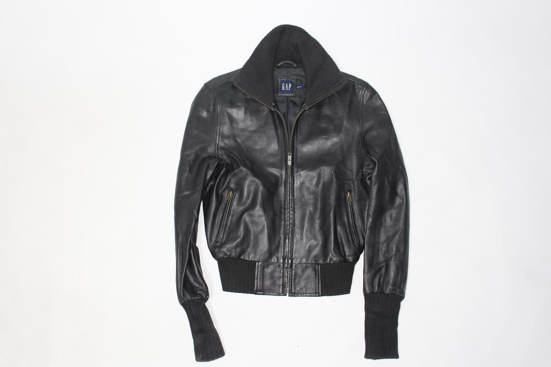 ジャケット・アウター 00s old gap leather bomber jacket y2k 00s OLD GAP LEATHER BOMBER JACKET | 후루츠패밀리