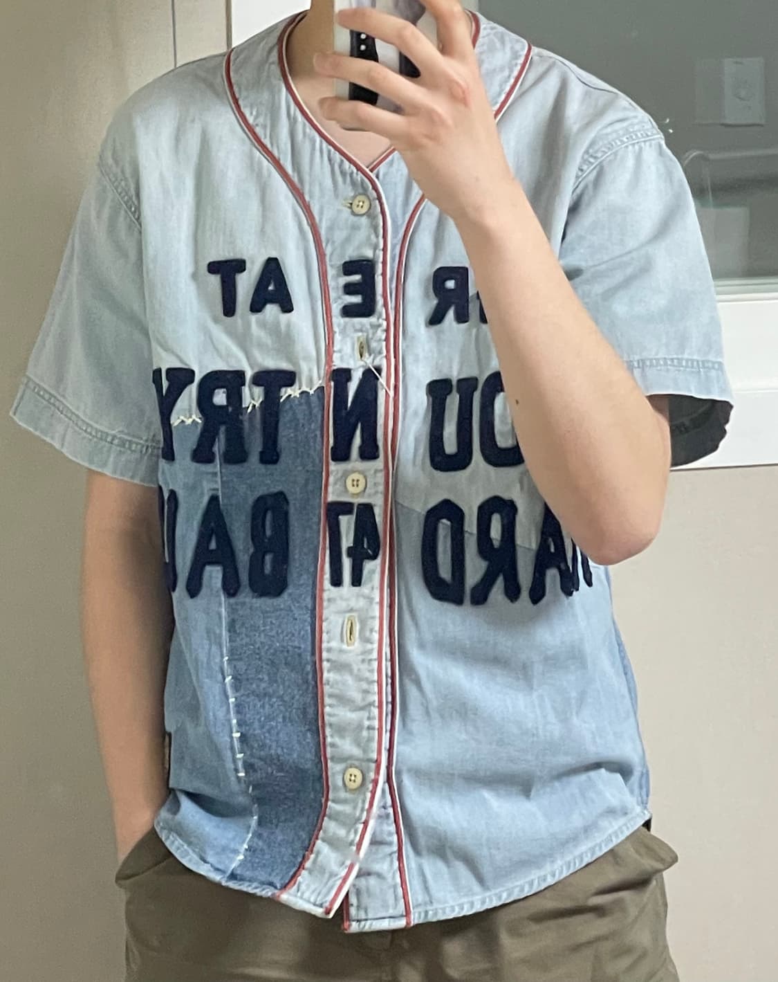 KAPITAL フレンチリネン GREAT KOUNTRY ベースボールシャツ KAPITAL 「フレンチリネンGREAT KOUNTRYベースボールシャツ」 サイズ:2