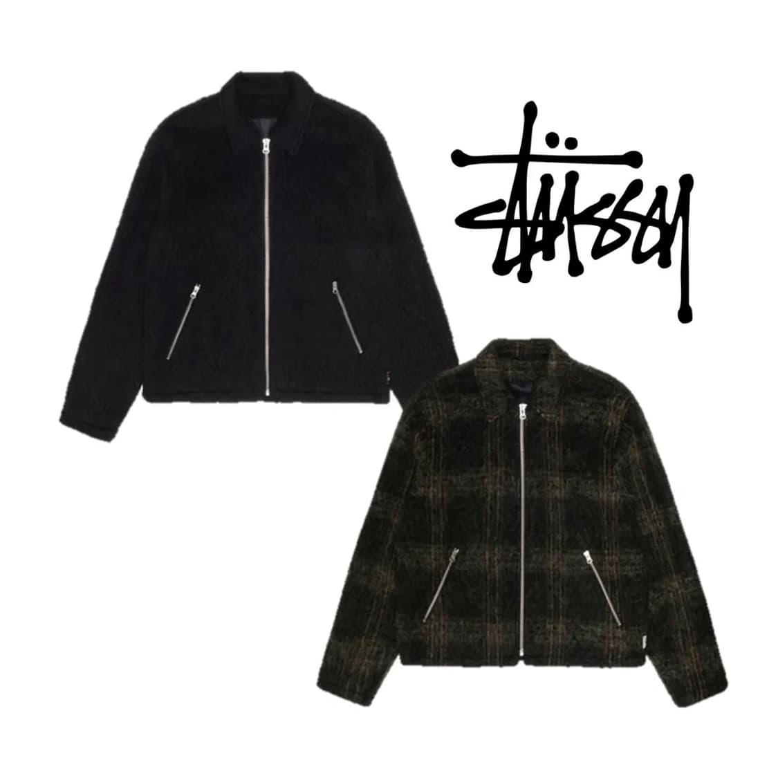 最終値下げ即購入⭕️Stussy 23aw MOHAIR CLUB JACKET ☆関税込☆Stussy☆MOHAIR CLUB JACKET☆ジャケット (STUSSY