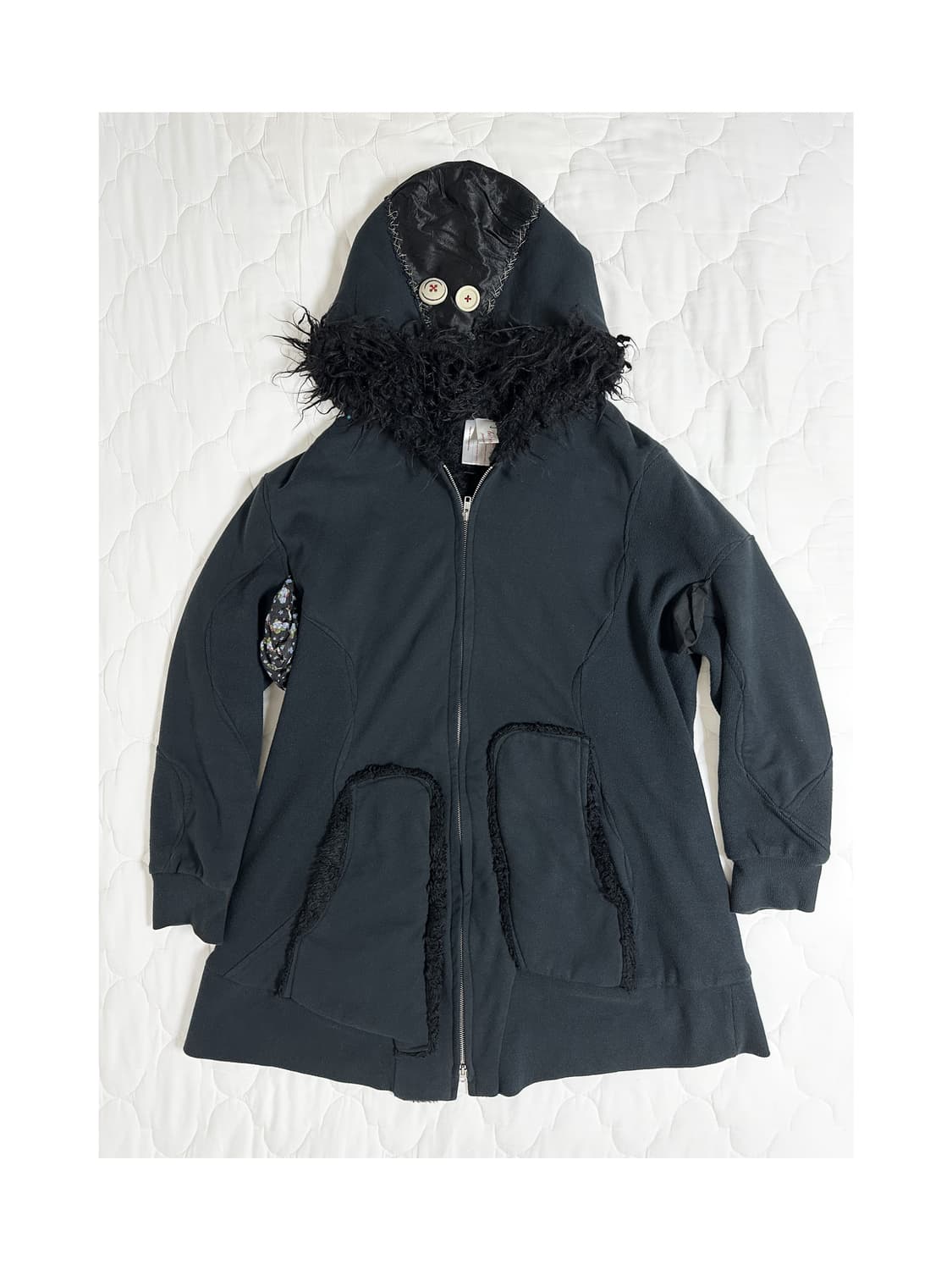 theredthread S button knit hoodie grey theredthread S button knit