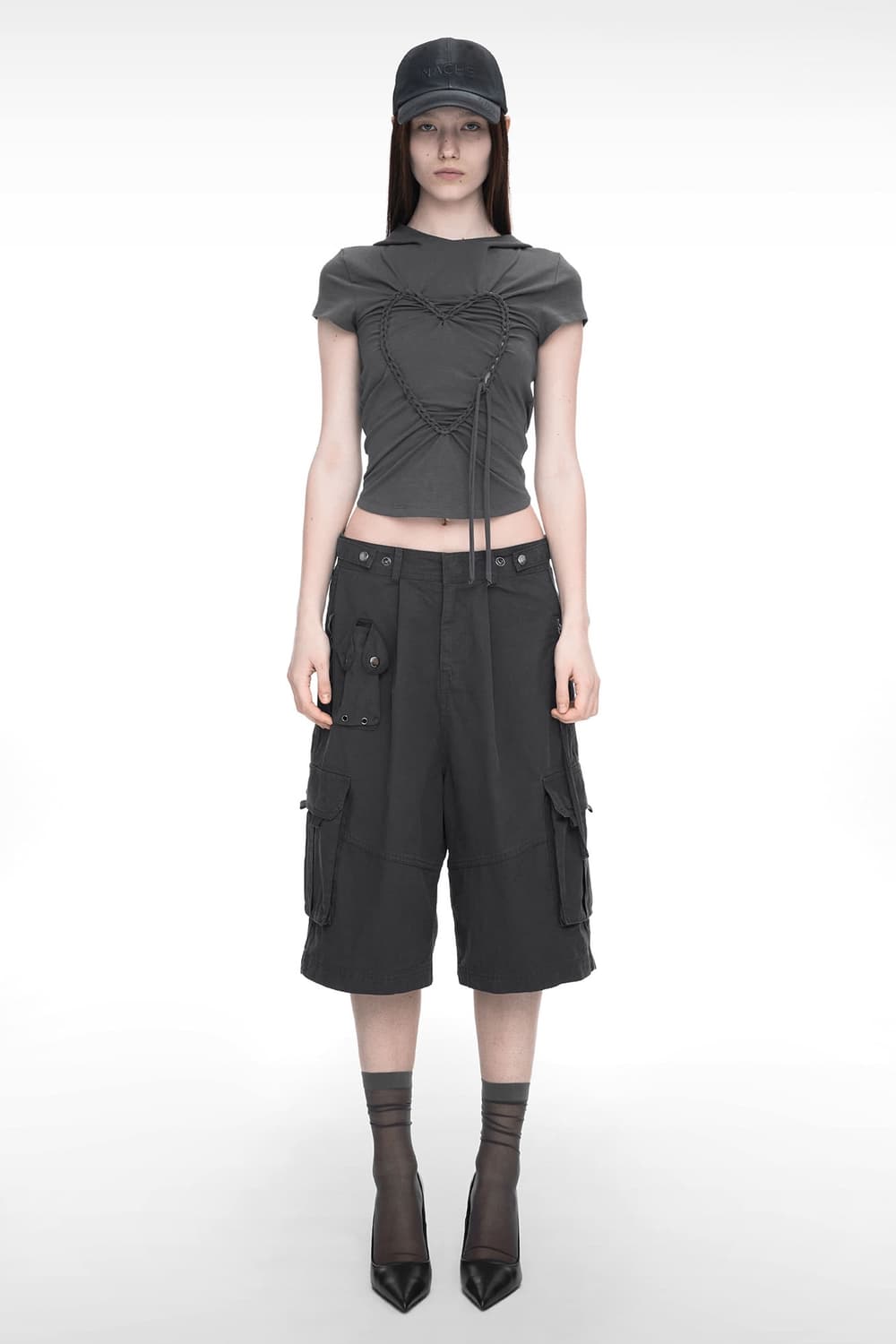 NACHE WASHING CARGO HALF PANTS | 후루츠패밀리