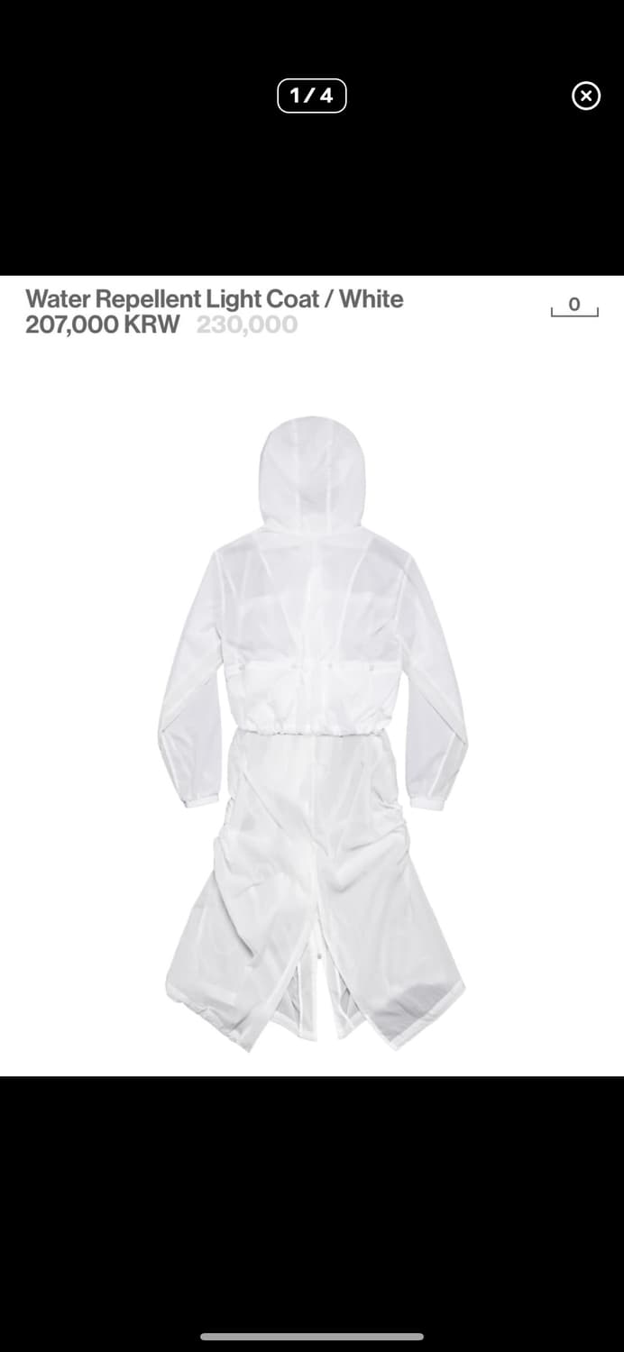 ojos Water Repellent Light Coat / White | 후루츠패밀리