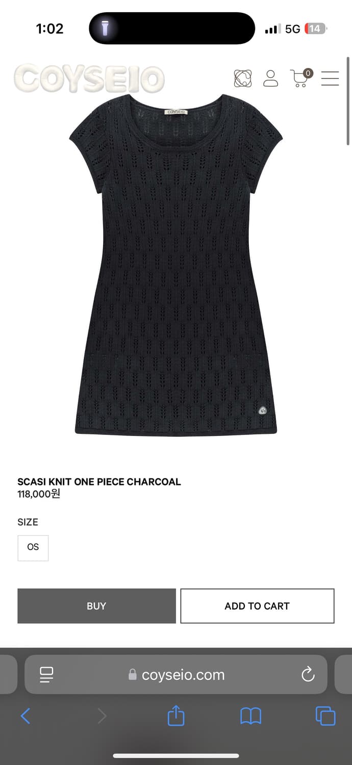 ワンピース coyseio SCASI KNIT ONE PIECE CHARCOAL SCASI KNIT ONE PIECE CHARCOAL - coyseio