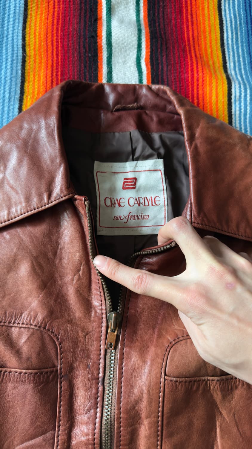 70年代　Crae Carlyle CARRY ALL レザージャケット 70年代Crae Carlyle CARRY ALL レザージャケット
