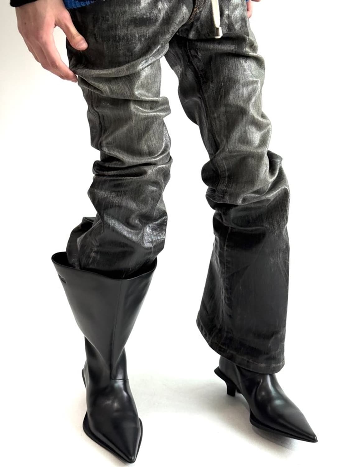 パンツ Tornado Mart Coated Flared Cargo Denim Tornado Mart Coated Flared Cargo Denim TORNADO MART COATED FLARE