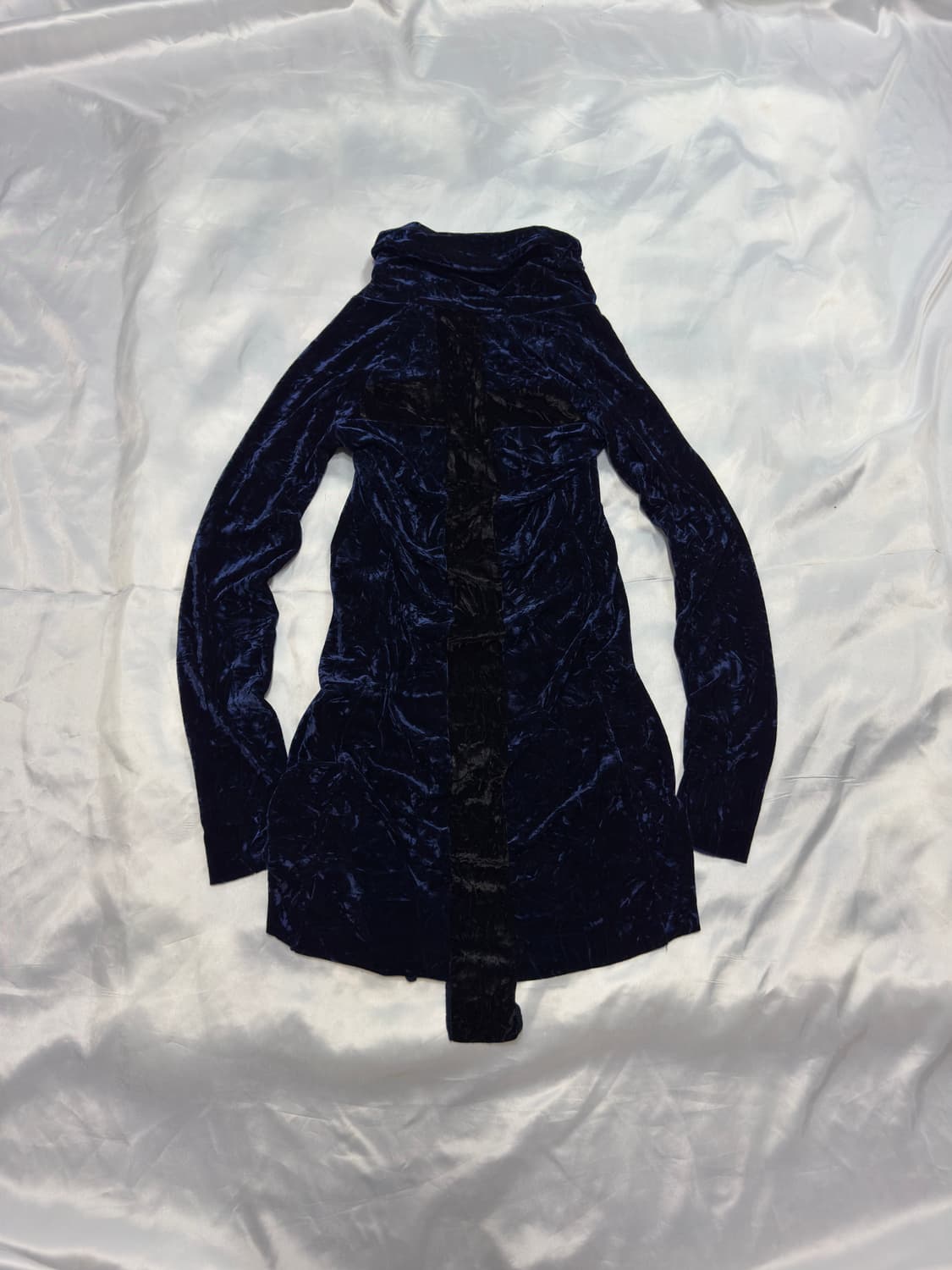 00s midas back cross velor cardigan y2k 00s midas back cross velor cardigan y2k