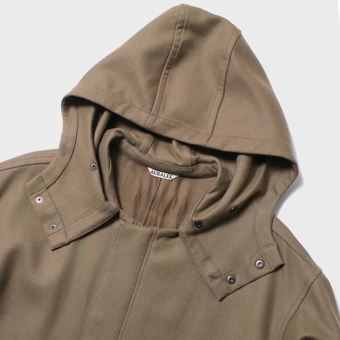 AURALEE LIGHT MELTON LONG HOODED COAT | 후루츠패밀리