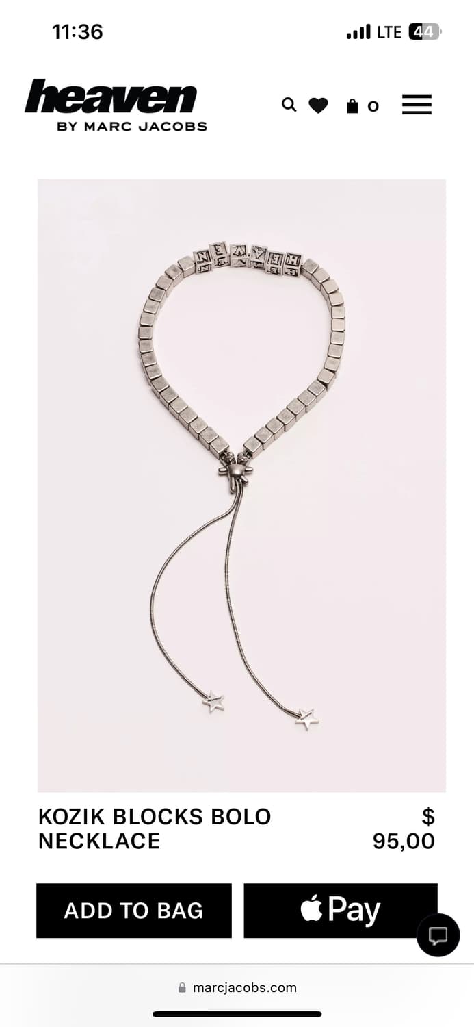 アクセサリー heaven KOZIK BLOCKS BOLO Necklace Marc Jacobs Kozik Blocks Bolo Necklace - Aged Silver - ShopStyle