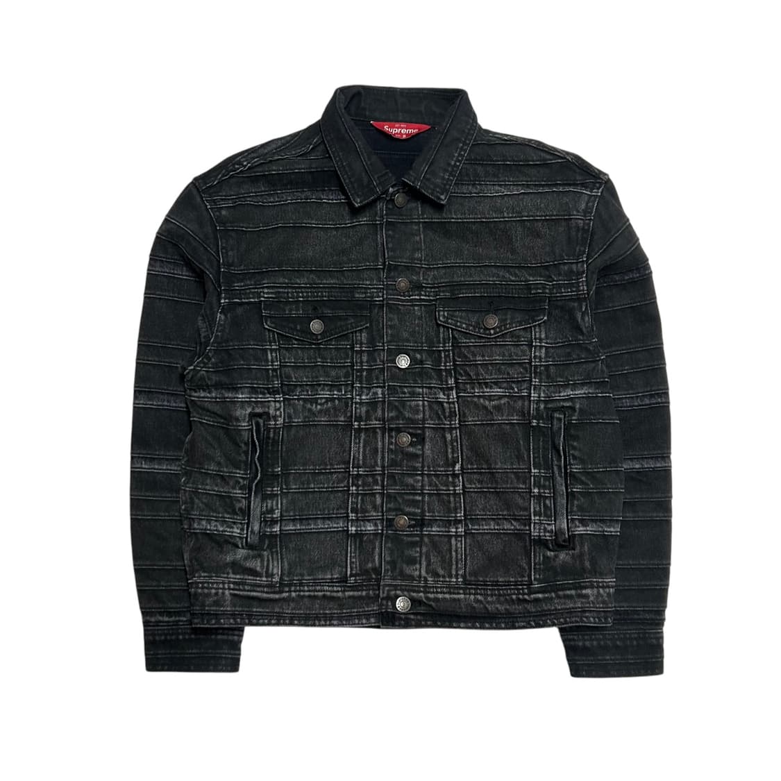SUPREME layered denim trucker jacket | 후루츠패밀리